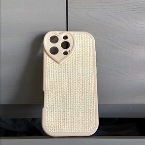 Heart Beige iPhone 16 Pro Max Case